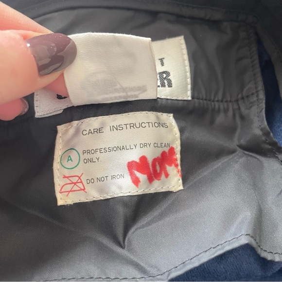 Vintage Obermeyer Pants Womens 12R Blue Stirrup Ski Snow Wool Blend Stretch - Picture 8 of 16